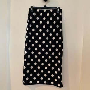 32 inch Black White Polka Dot Skirt.